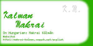 kalman makrai business card